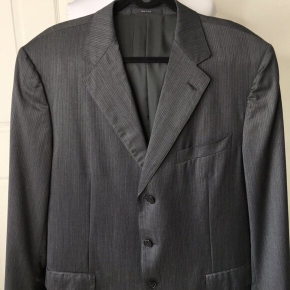 Ermenegildo Zegna Traveller Charcoal Gray Three Button Blazer Jacket Size 56R - Picture 2 of 12